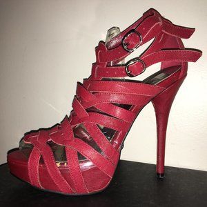 Black Rooster Red Sandals